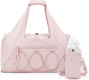 Stylish Gym Bag - Pink, Shoe Compartment, Wet Pocket