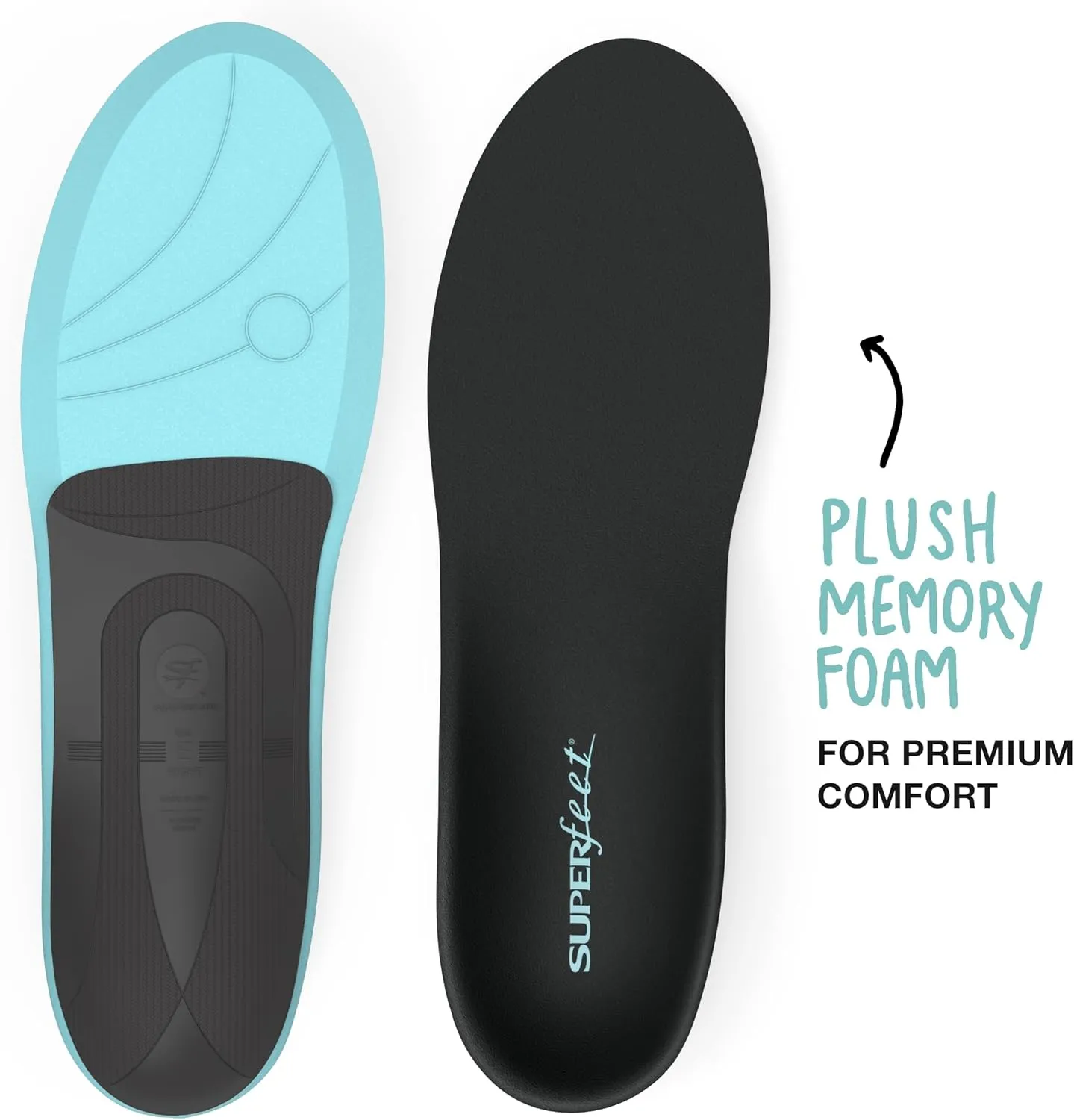 Superfeet Casual Support Insoles (Everyday) - Trim-to-Fit Orthotic Shoe Inserts with Memory Foam Cushion - Professional Grade