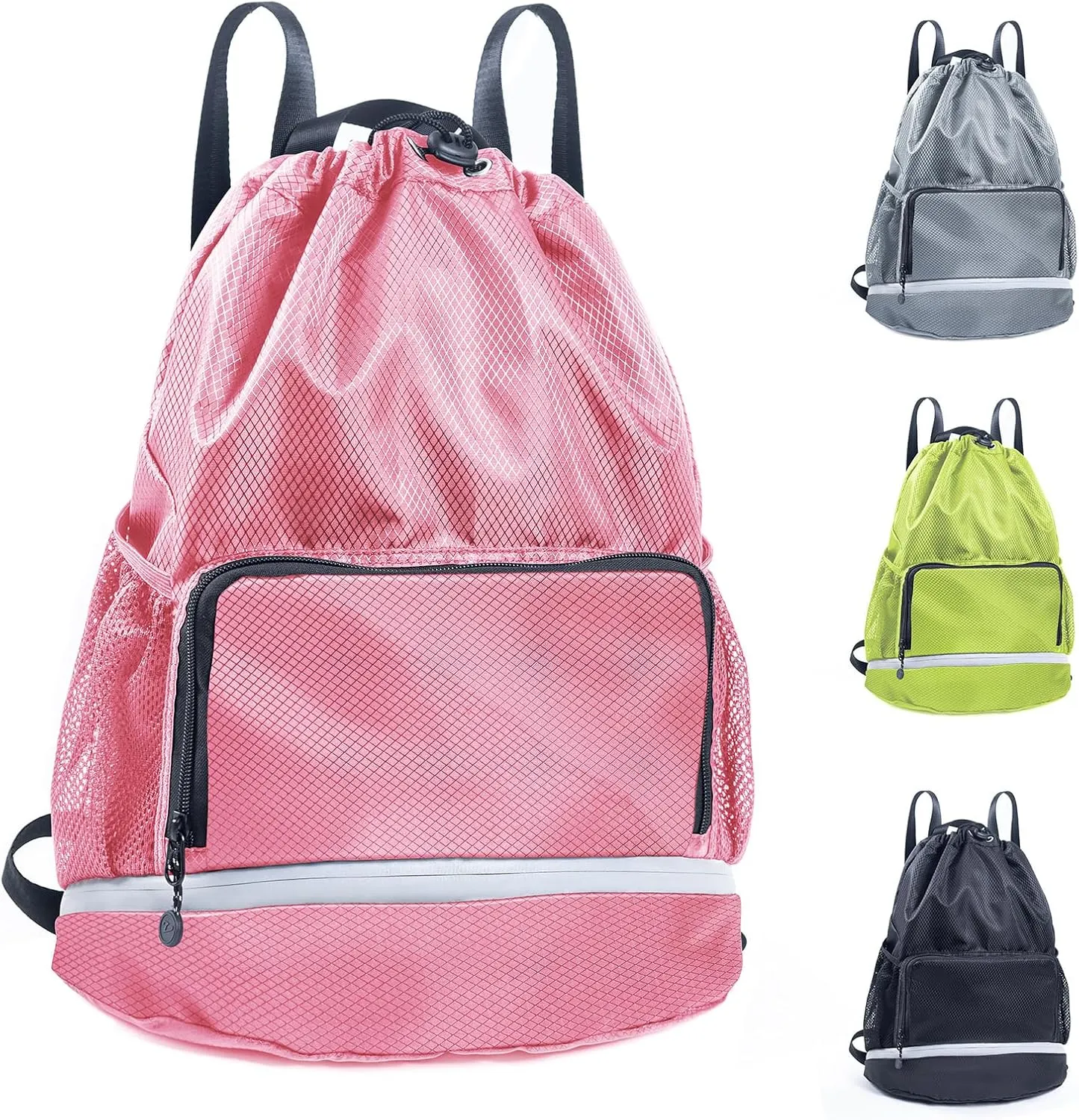 Swim Essentials Beach Backpack - Gym Bag with Shoe Compartment and Waterproof Pocket for Swim Accessories - Kids/Mens Beach Workout Bag