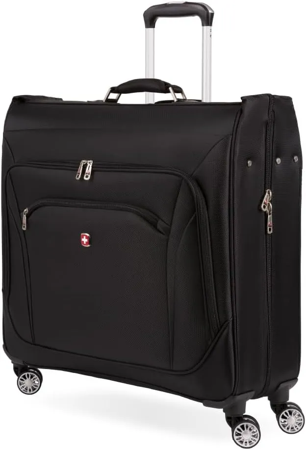 SwissGear 7895 Premium Rolling Garment Bag, Black, 24" Spinner Edition