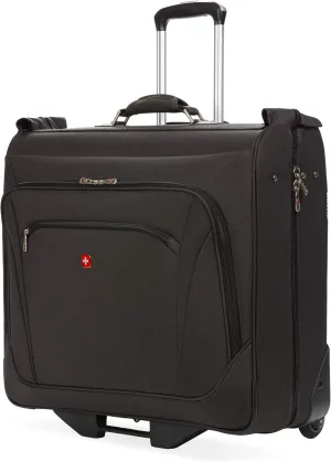 SwissGear 7895 Premium Rolling Garment Bag, Bonus Hanging Feature, Men's and Women's, Carry-on Luggage - Grey Heather