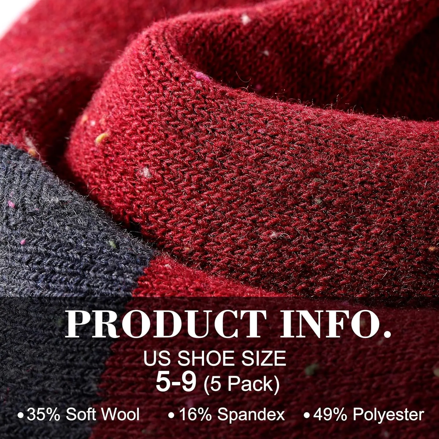 Tavaleu Womens Wool Socks - Soft Cozy Winter Warm Socks for Women Crew Socks Casual