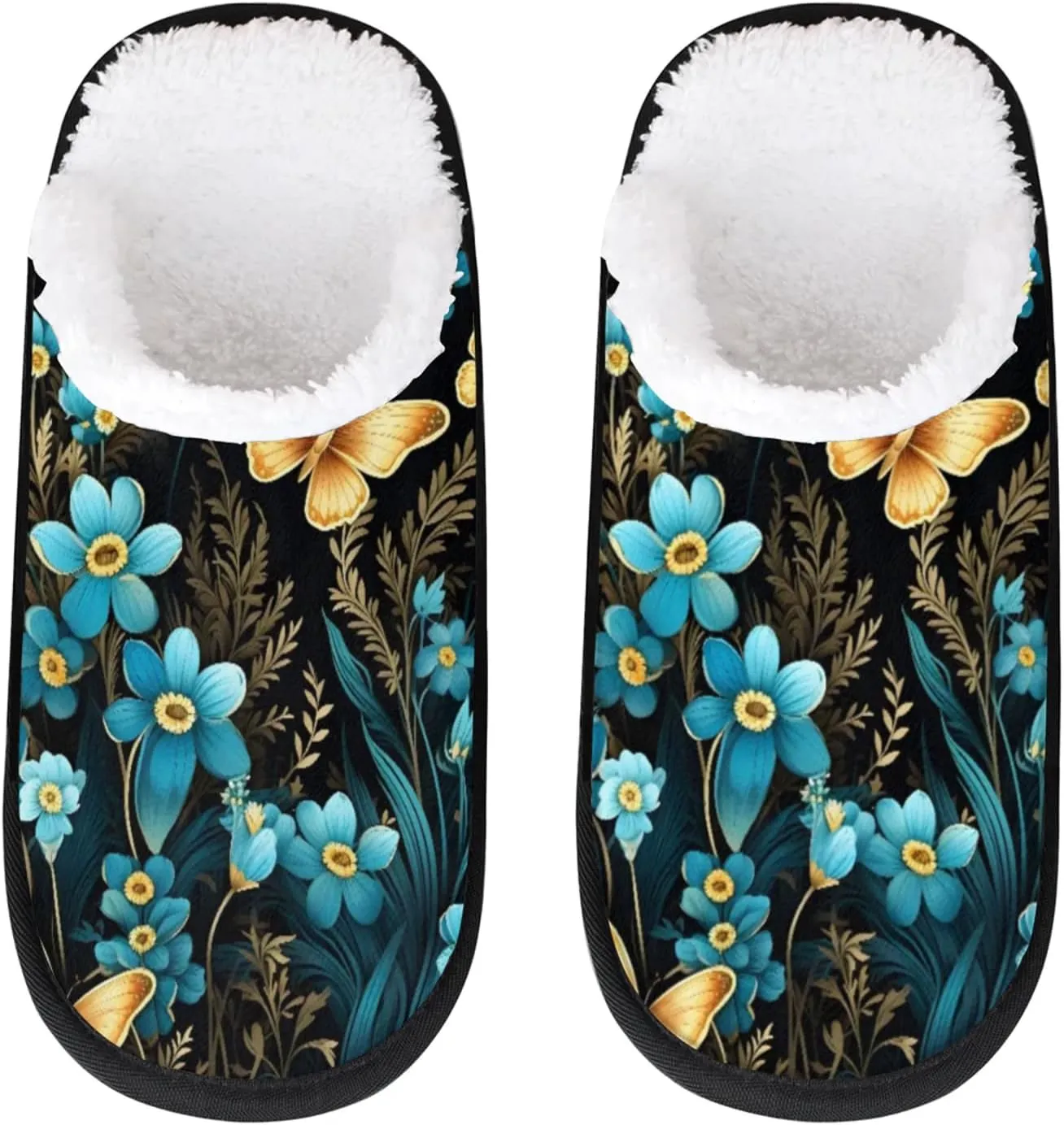 Tavisto Cozy Travel Slippers for Women Men, Non-Slip Sole Fleece Lining Washable House Shoes