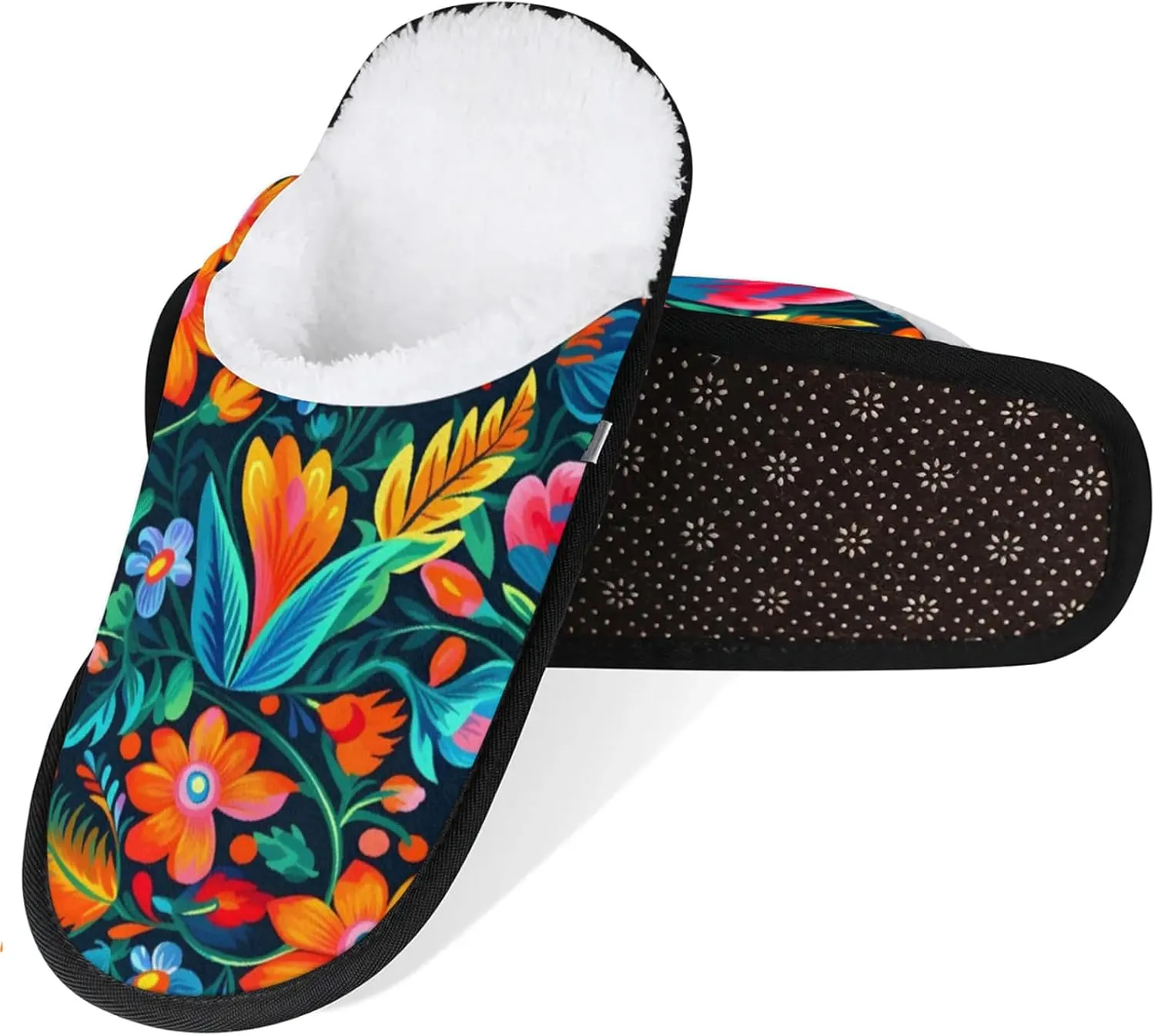 Tavisto Cozy Travel Slippers for Women Men, Non-Slip Sole Fleece Lining Washable House Shoes