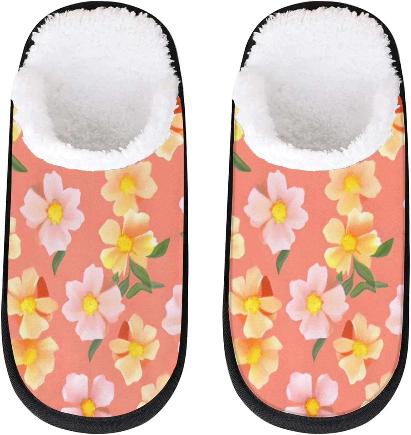 Tavisto Cozy Travel Slippers for Women Men, Non-Slip Sole Fleece Lining Washable House Shoes