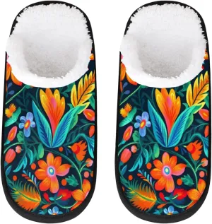 Tavisto Cozy Travel Slippers for Women Men, Non-Slip Sole Fleece Lining Washable House Shoes