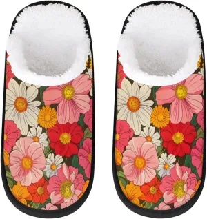 Tavisto Cozy Travel Slippers for Women Men, Non-Slip Sole Fleece Lining Washable House Shoes