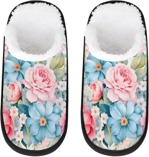 Tavisto Cozy Travel Slippers for Women Men, Non-Slip Sole Fleece Lining Washable House Shoes