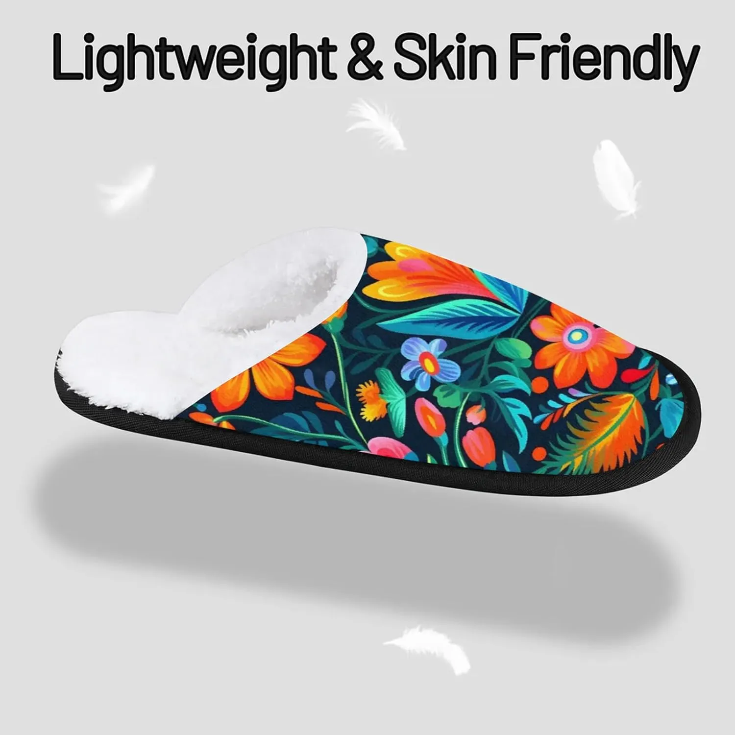 Tavisto Cozy Travel Slippers for Women Men, Non-Slip Sole Fleece Lining Washable House Shoes