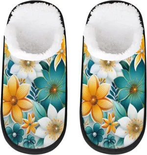 Tavisto Cozy Travel Slippers for Women Men, Non-Slip Sole Fleece Lining Washable House Shoes