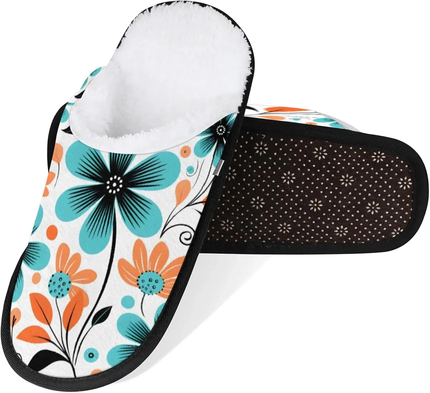 Tavisto Cozy Travel Slippers for Women Men, Non-Slip Sole Fleece Lining Washable House Shoes