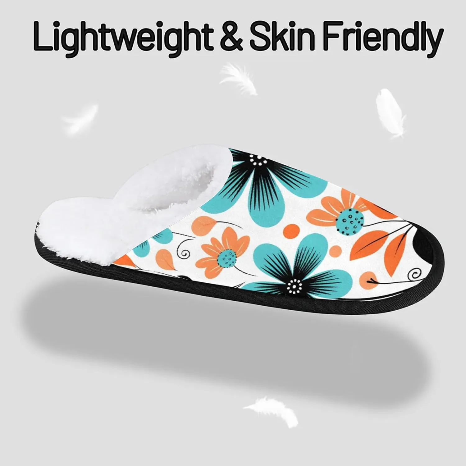 Tavisto Cozy Travel Slippers for Women Men, Non-Slip Sole Fleece Lining Washable House Shoes