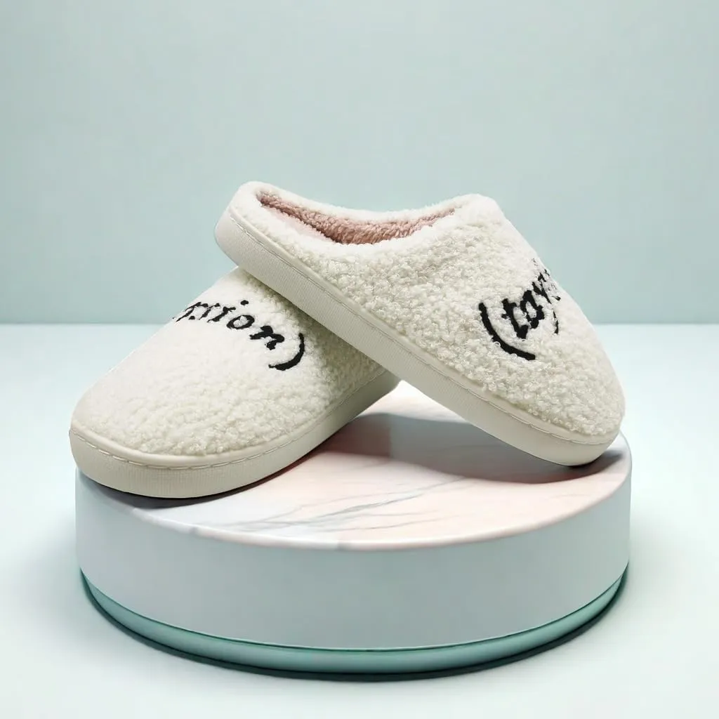 Taylor's Comfy Bedroom Slippers - Cute Ladies Cozy Fluffy Fuzzy House Slippers With Soft Memory Foam Insole
