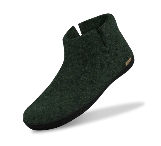 The Boot with Rubber Sole By Glerups - Forest/Black