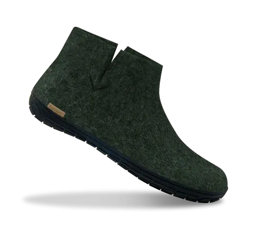 The Boot with Rubber Sole By Glerups - Forest/Black