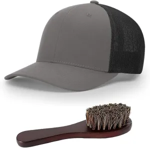 The Hat Pros | Richardson 110 Trucker R-Flex Baseball Hat Bundle with THP Hat & Clothing Brush