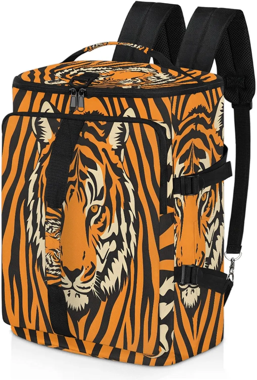 Tiger Gym Bags for Men Women Wild Animal Tigers Sports Backpack with Shoe Compartment 3-in-1 Tactical Duffle Bag for Overnight Weekender Travel