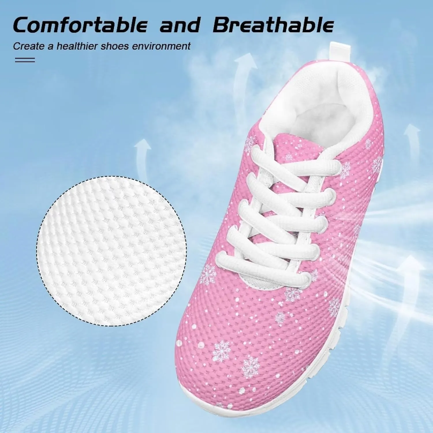Toddler Boys Girls Sneakers Casual Cozy House Shoes Stylish Cartoon Breathable Elastic Mesh Shoes with Rubber Sole for Outdoor US Little Kid 11-15 Big Kid 1-5 White Sole