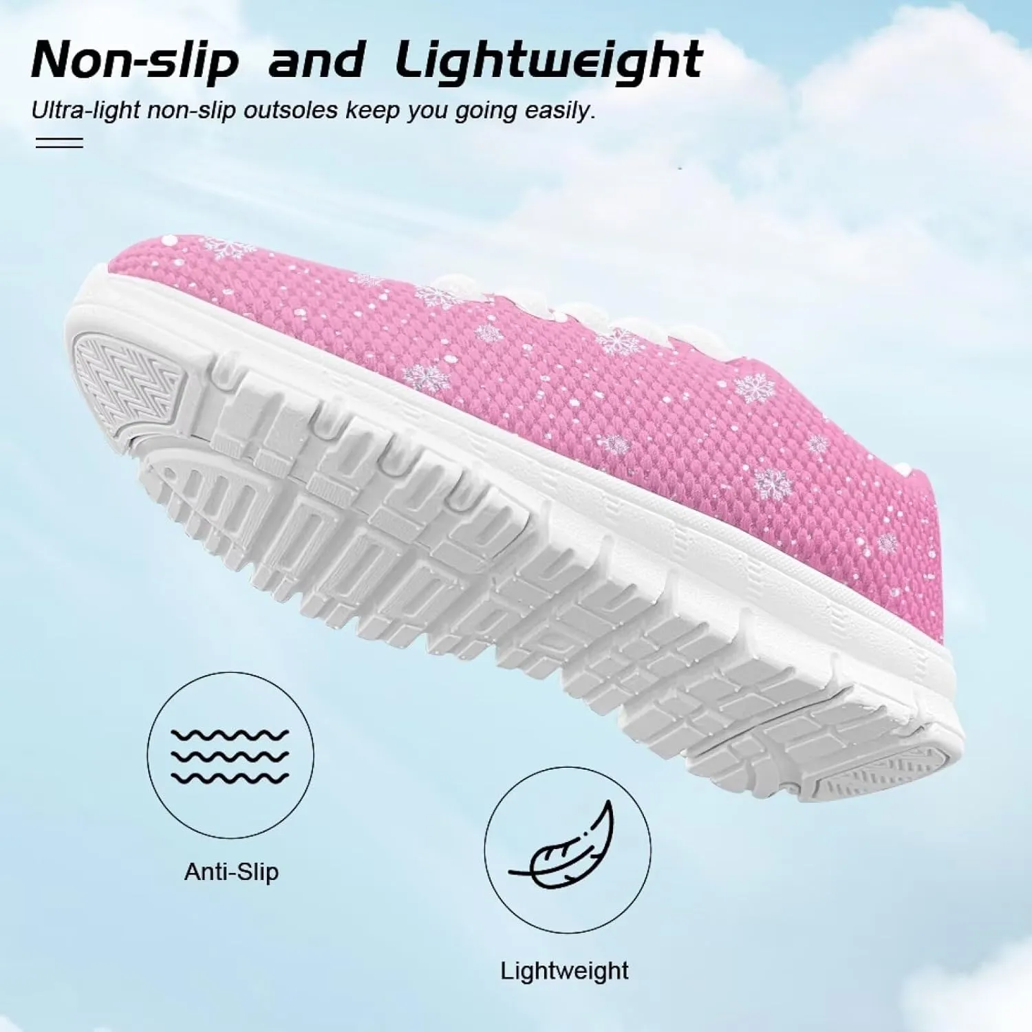 Toddler Boys Girls Sneakers Casual Cozy House Shoes Stylish Cartoon Breathable Elastic Mesh Shoes with Rubber Sole for Outdoor US Little Kid 11-15 Big Kid 1-5 White Sole