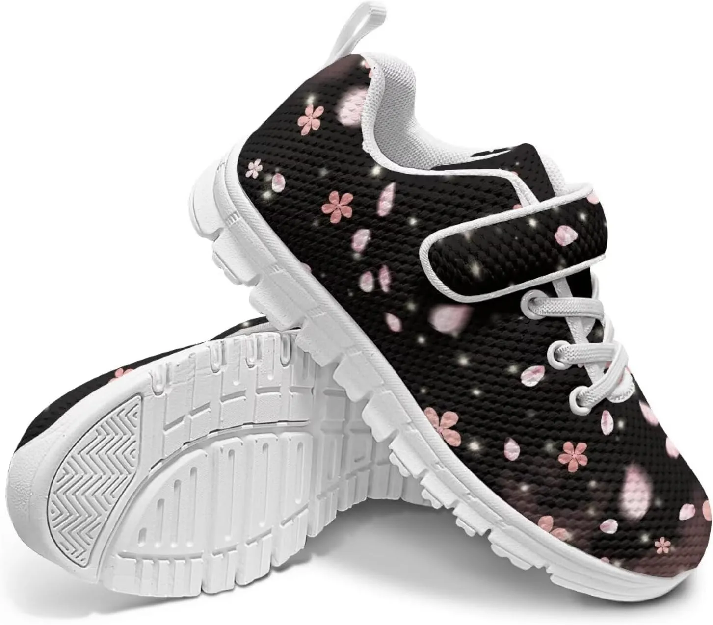 Toddler Boys Girls Sneakers Comfaortable Lace Up Outdoor Shoes Lightweight Soft Air Shoes for Parks US 11-15 White Sole