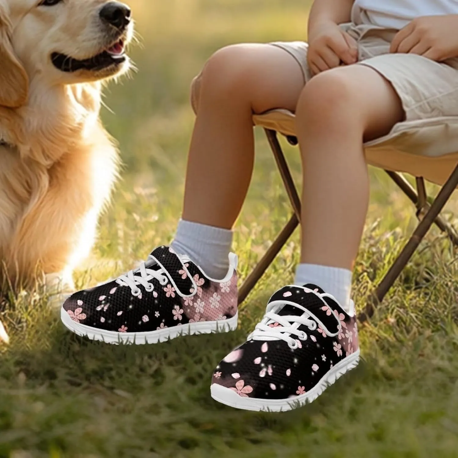 Toddler Boys Girls Sneakers Comfaortable Lace Up Outdoor Shoes Lightweight Soft Air Shoes for Parks US 11-15 White Sole