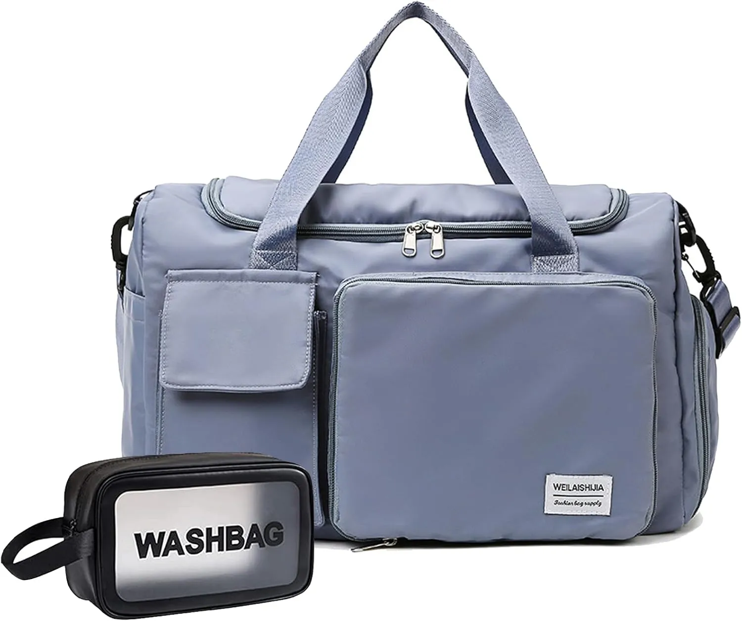 Travel Bag, Large Capacity Folding Travel Bag, Sports Gym Bag with Wet Pocket & Shoes Compartment, Foldable Travel Duffel Bag, Weekender Overnight Bag for Women and Man