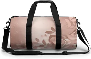 Travel Gym Duffle Bag, Rose Gold Wallpaper Print Duffle Bags,womens Mens Gym Bag,gym Bags,gym Bag with Shoe Compartment, 17.7in/9in/9in