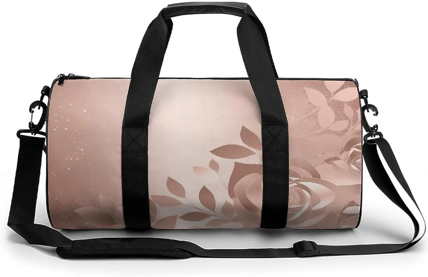 Travel Gym Duffle Bag, Rose Gold Wallpaper Print Duffle Bags,womens Mens Gym Bag,gym Bags,gym Bag with Shoe Compartment, 17.7in/9in/9in