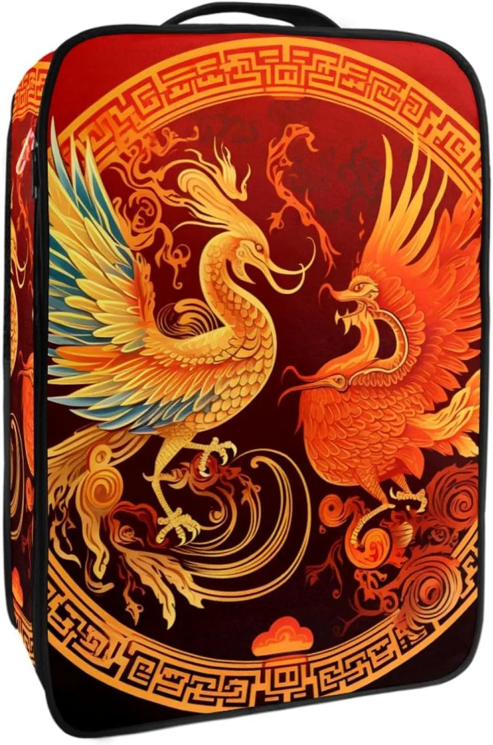 Travel Shoe Bag,Waterproof Portable Organizer Storage Shoe Pouch,Chinese Dragon and Phoenix