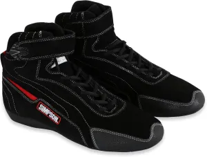 TU0100BK Simpson Racing Youth Turbine High Top Shoe Black Y1