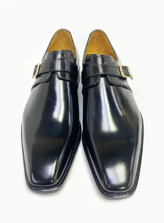 Ugo Vasare "Brooks" Monkstrap Shoe Black