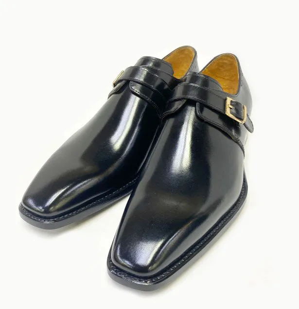 Ugo Vasare "Brooks" Monkstrap Shoe Black