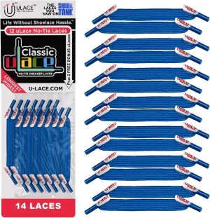 uLace Classic No-Tie Shoelaces - Elastic Shoe Laces for Sneakers | Stretchy, Elastic Laces | Easy Installation - 14 Laces