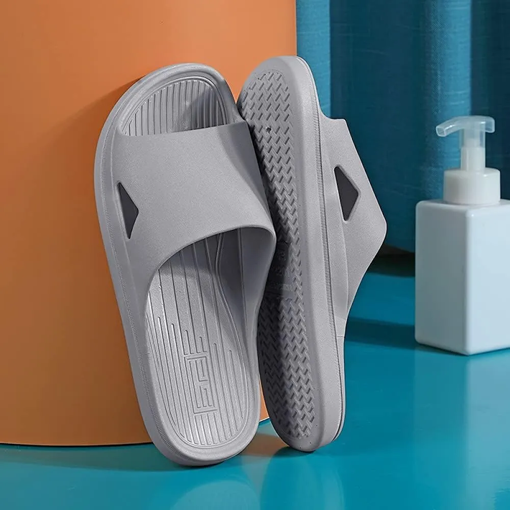 Unisex couple style bathroom indoor home slippers non slip soft comfortable simple slippers