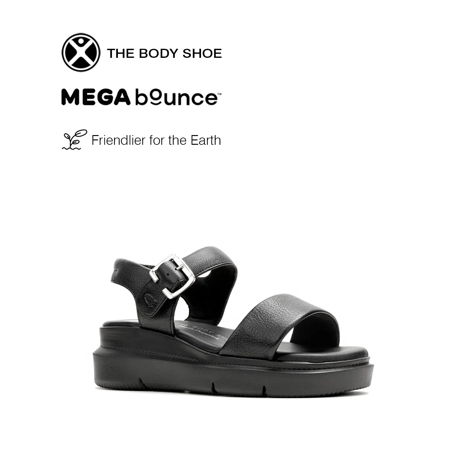Uplift Qtr Strap Women's Sandals - Bold Black Leather