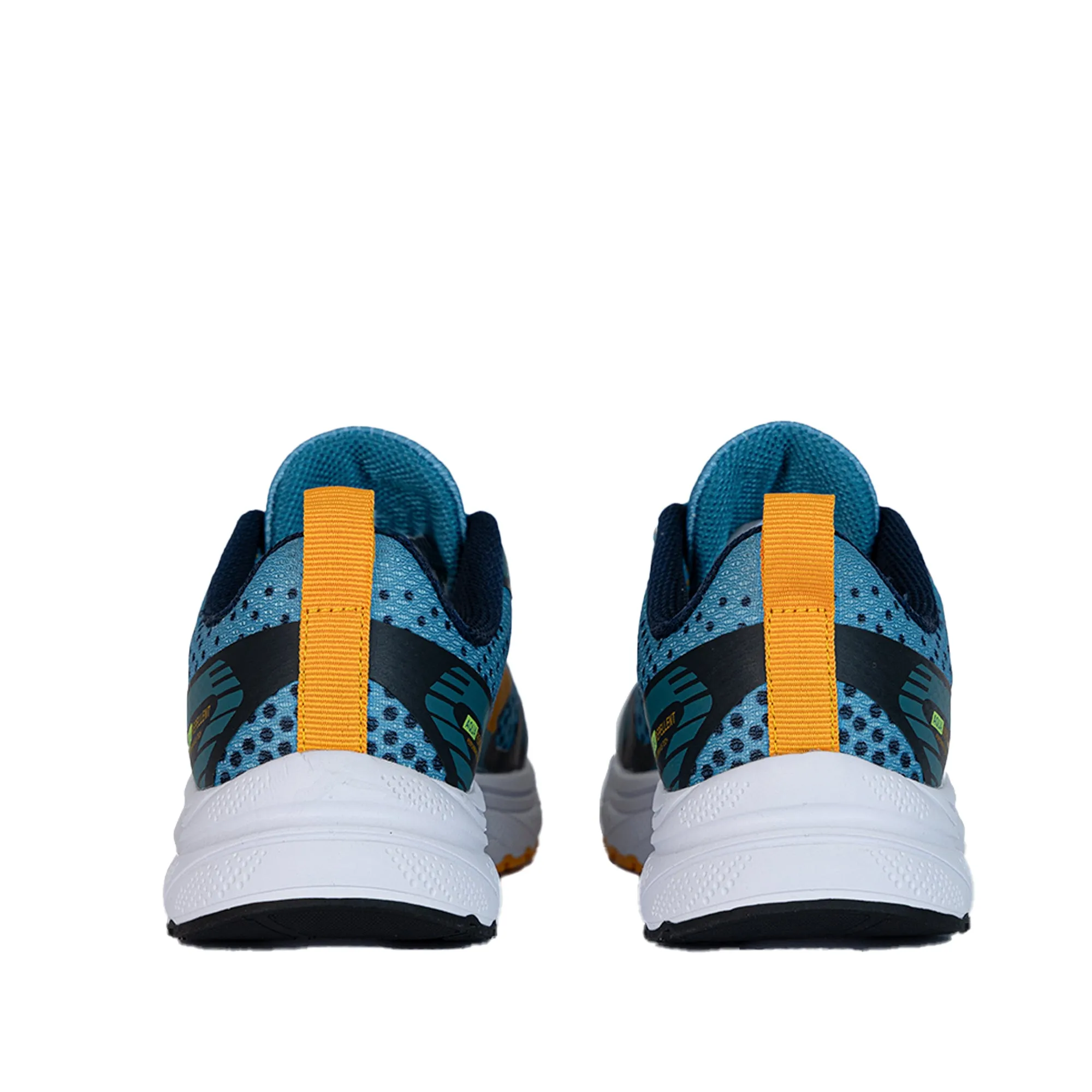 Vario Boy's Lace Up Runners - Denim/Orange