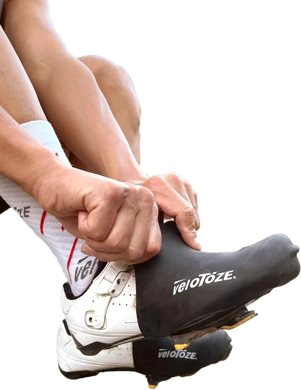 veloToze Silicone Toe Cover - Keeps feet Warm While Bike Riding in Cool, Spring Weather - for Men and Women