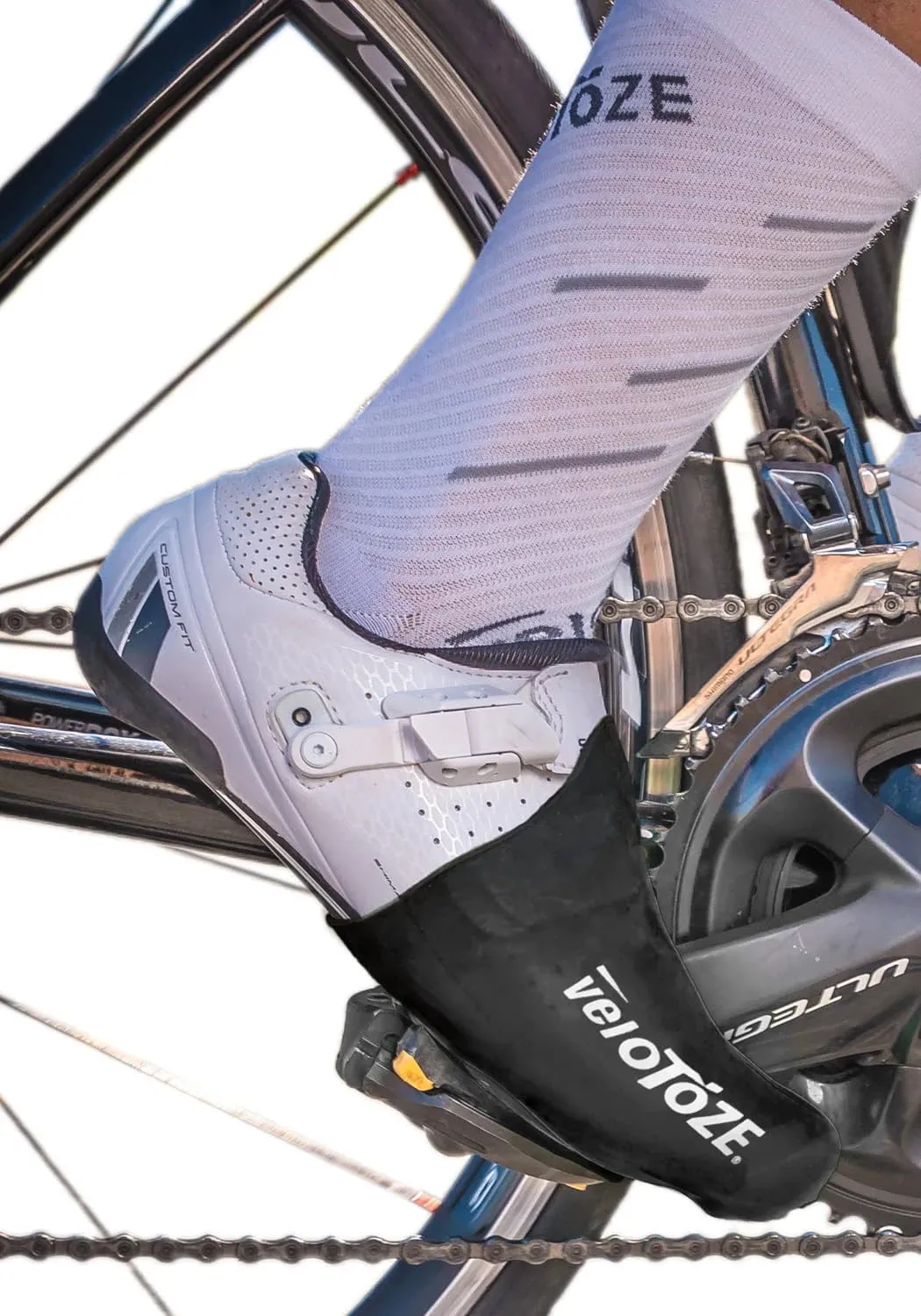 veloToze Silicone Toe Cover - Keeps feet Warm While Bike Riding in Cool, Spring Weather - for Men and Women