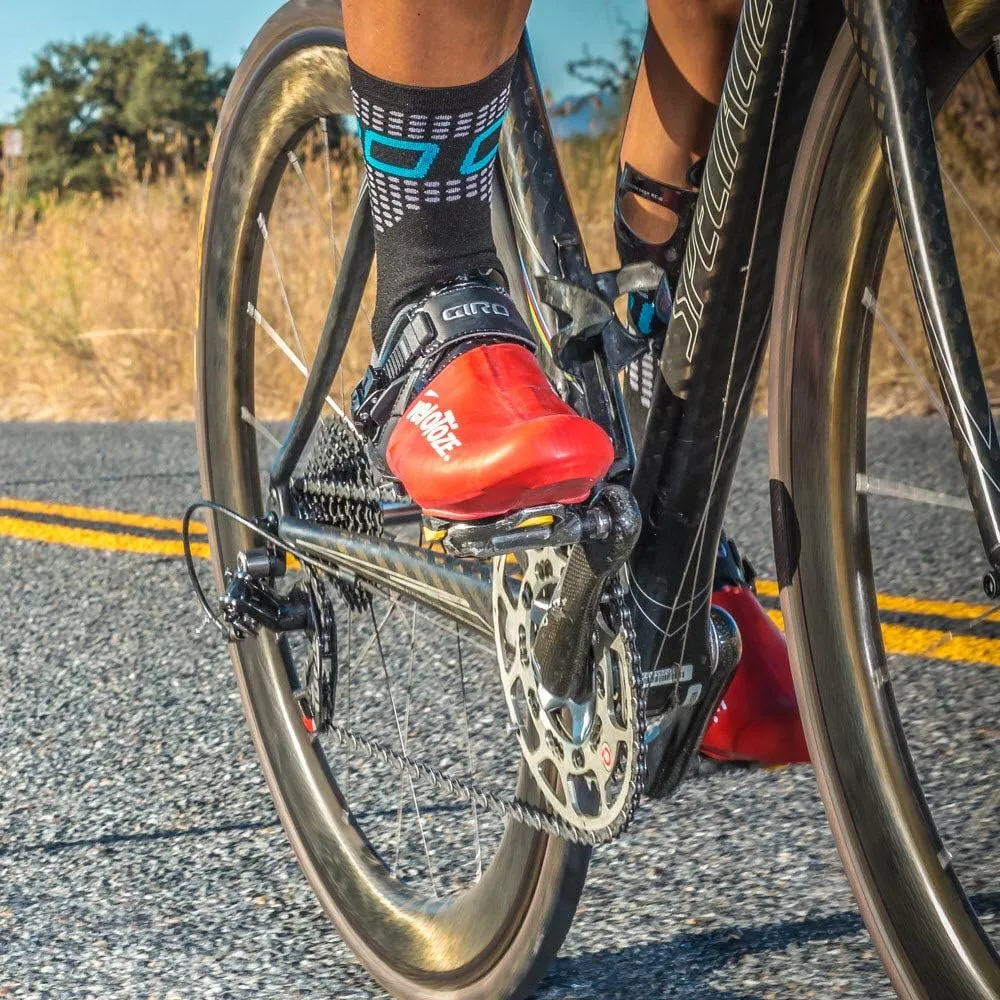 veloToze Toe Cover for Road Cycling Shoes - Keep feet Warmer in Cool, Spring and Fall Weather; Wear on Cleated Road Cycling Shoes - for Men and Women