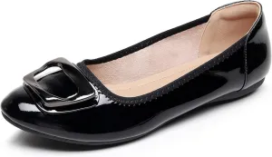 VenusCelia Women's Buckle Dance Flats Shoe