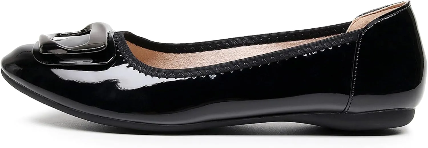 VenusCelia Women's Buckle Dance Flats Shoe