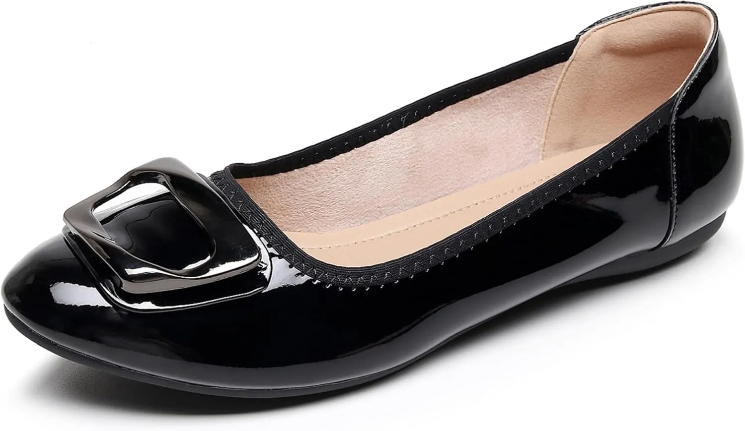 VenusCelia Women's Buckle Dance Flats Shoe