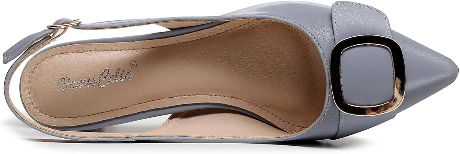 VenusCelia Women's Charming Lady Slingback Pump Shoe