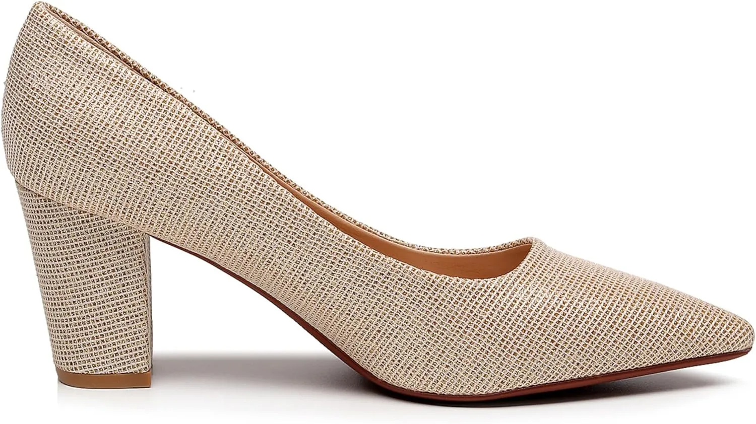 VenusCelia Women's Lewin Pump Chunky Heel Shoe
