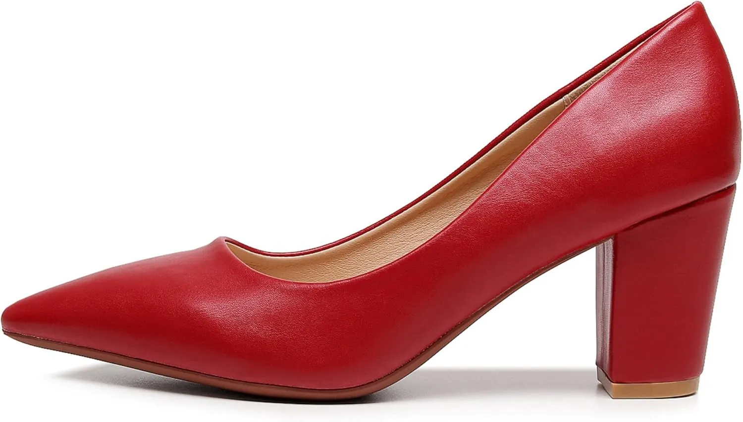 VenusCelia Women's Lewin Pump Chunky Heel Shoe
