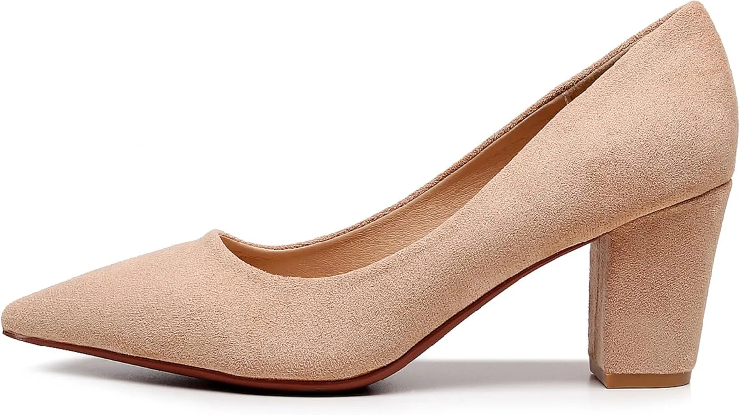 VenusCelia Women's Lewin Pump Chunky Heel Shoe