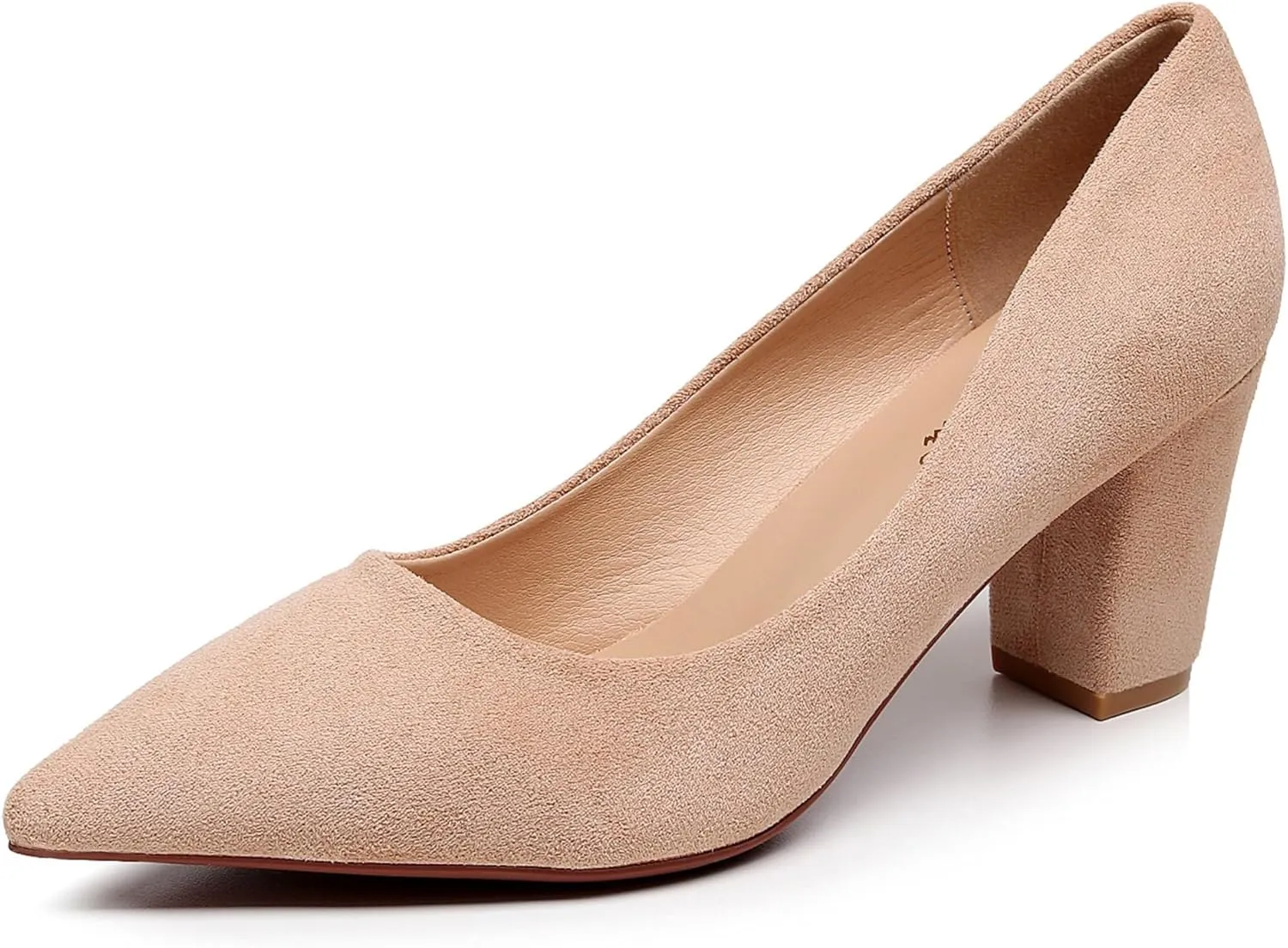 VenusCelia Women's Lewin Pump Chunky Heel Shoe