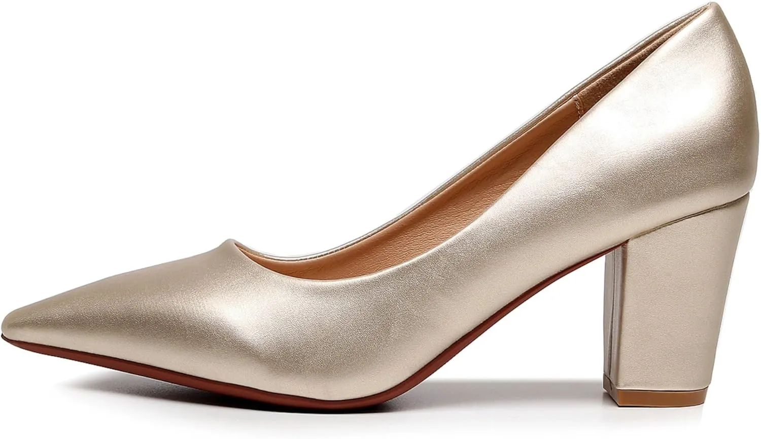 VenusCelia Women's Lewin Pump Chunky Heel Shoe