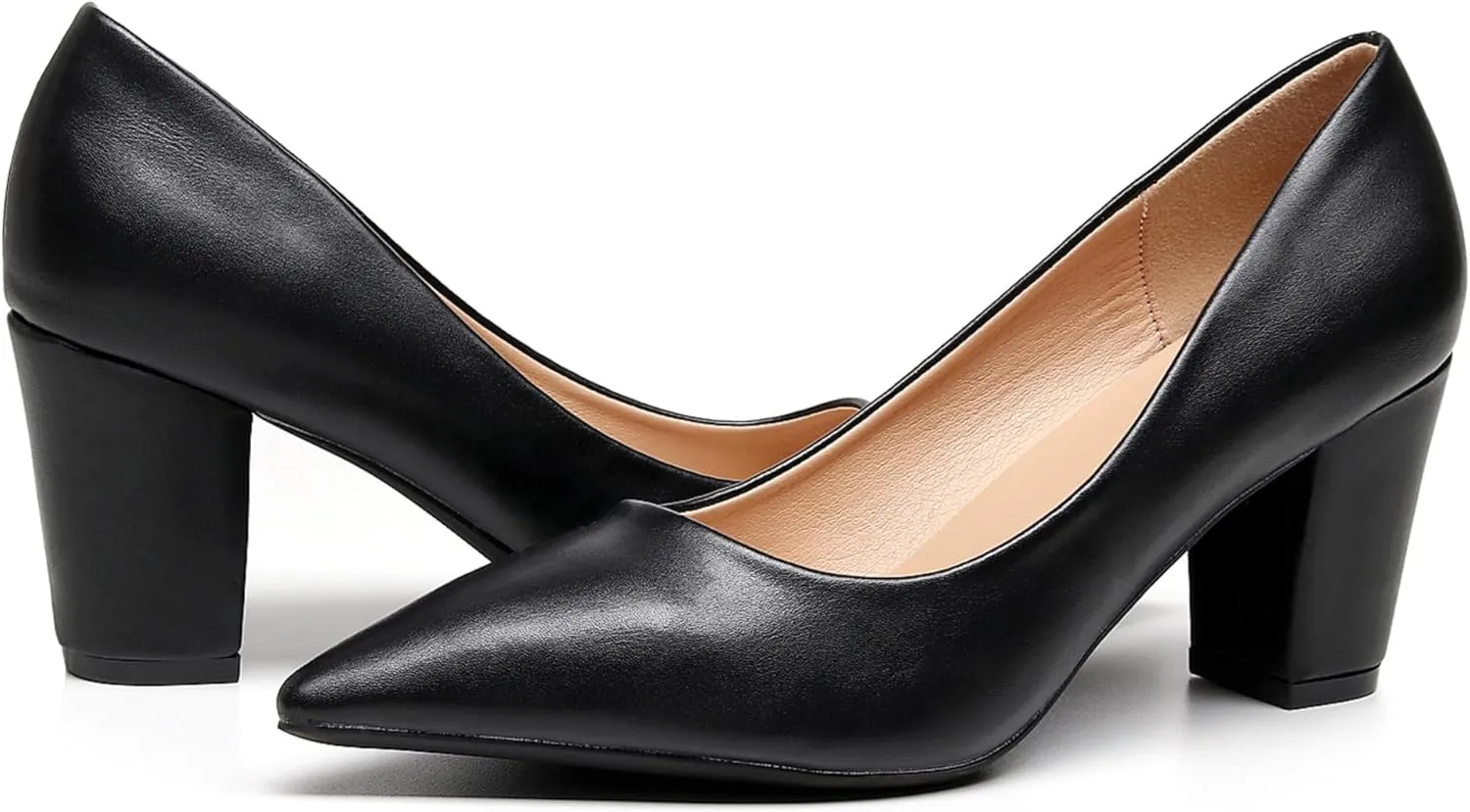 VenusCelia Women's Lewin Pump Chunky Heel Shoe