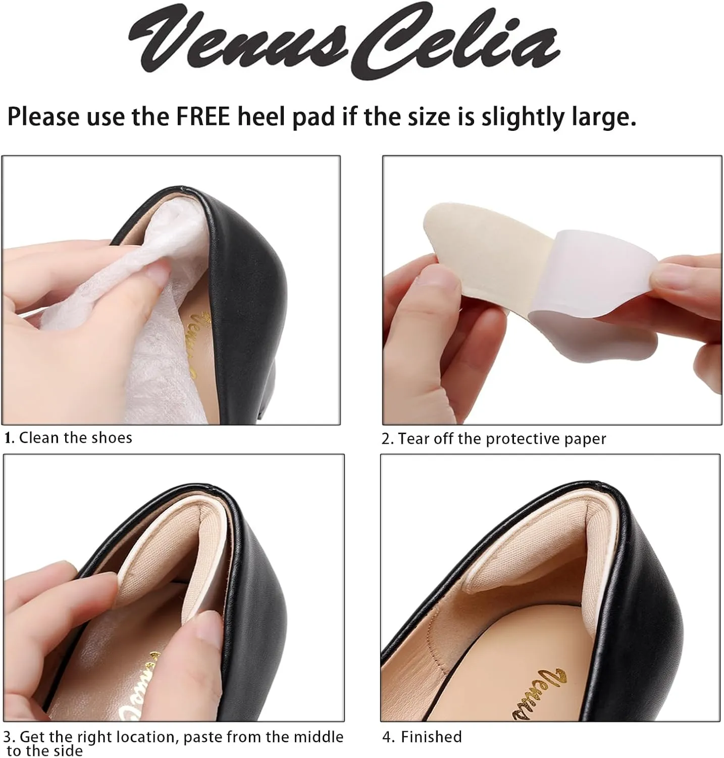 VenusCelia Women's Lewin Pump Chunky Heel Shoe